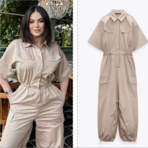Stylish Tan Jumpsuit for Women from Zara